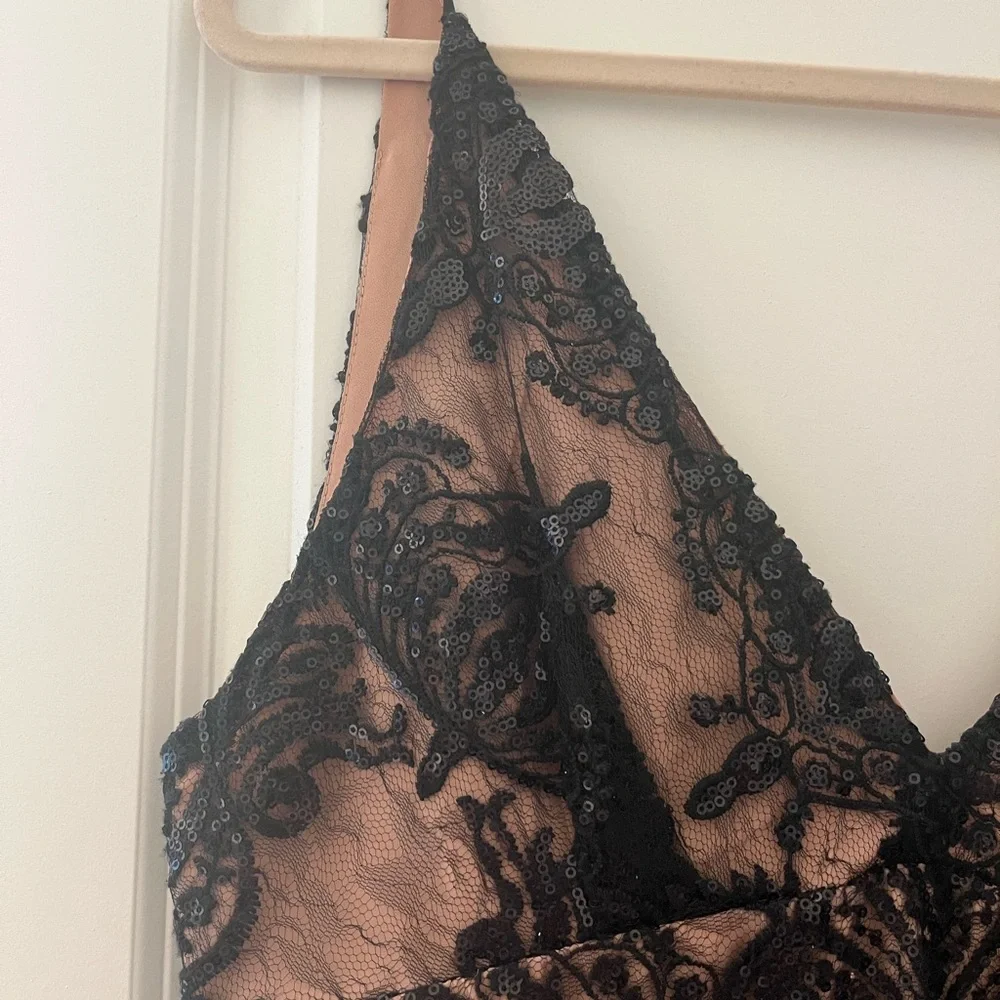 Free People Black Lace Slip Dress - Picture 2 of 4